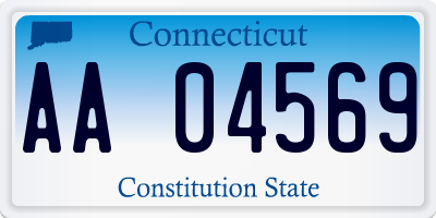 CT license plate AA04569