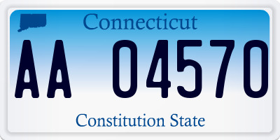 CT license plate AA04570