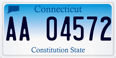 CT license plate AA04572