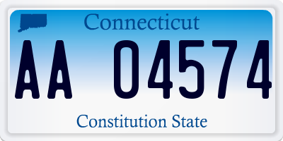 CT license plate AA04574