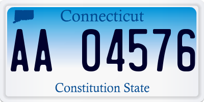 CT license plate AA04576