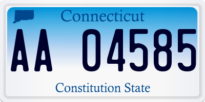 CT license plate AA04585
