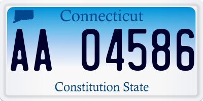 CT license plate AA04586