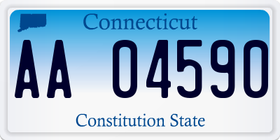 CT license plate AA04590