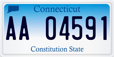 CT license plate AA04591