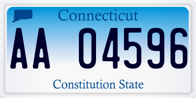 CT license plate AA04596