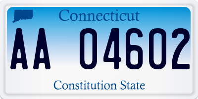 CT license plate AA04602