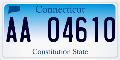 CT license plate AA04610