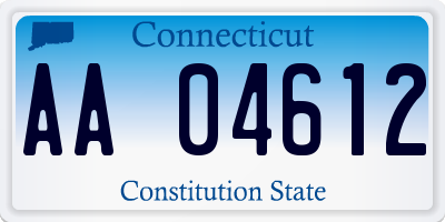 CT license plate AA04612