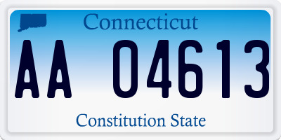 CT license plate AA04613