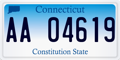 CT license plate AA04619