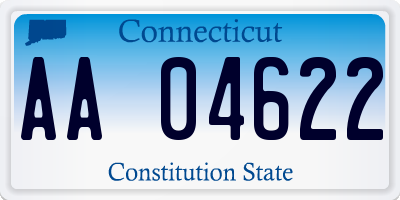 CT license plate AA04622