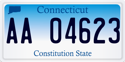 CT license plate AA04623