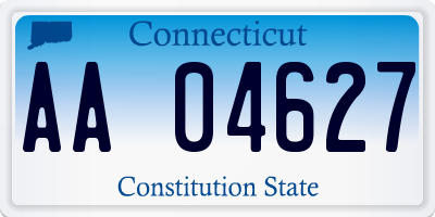 CT license plate AA04627