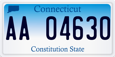 CT license plate AA04630