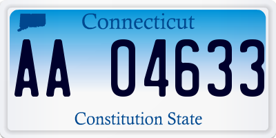 CT license plate AA04633