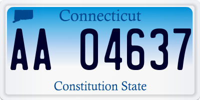 CT license plate AA04637