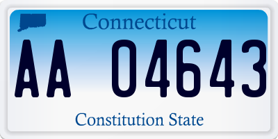 CT license plate AA04643