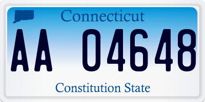 CT license plate AA04648