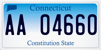 CT license plate AA04660