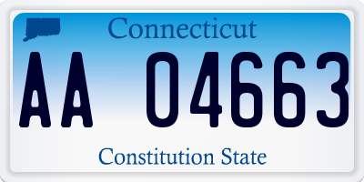 CT license plate AA04663