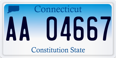 CT license plate AA04667