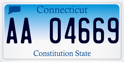 CT license plate AA04669