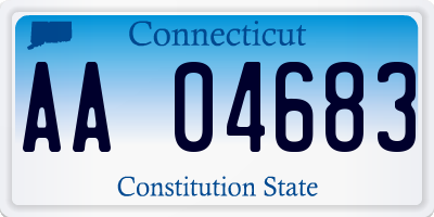 CT license plate AA04683