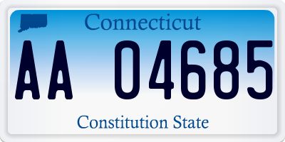 CT license plate AA04685
