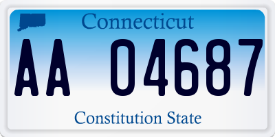 CT license plate AA04687