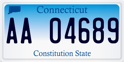 CT license plate AA04689