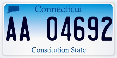 CT license plate AA04692