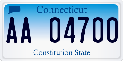 CT license plate AA04700