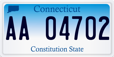 CT license plate AA04702