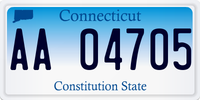 CT license plate AA04705