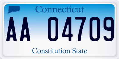 CT license plate AA04709