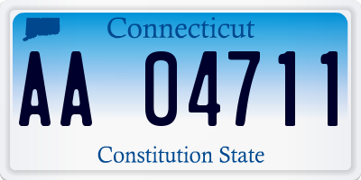 CT license plate AA04711