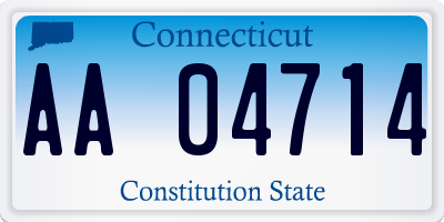 CT license plate AA04714