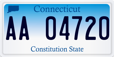 CT license plate AA04720