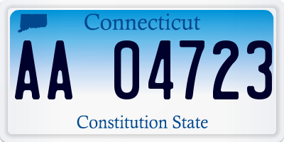 CT license plate AA04723