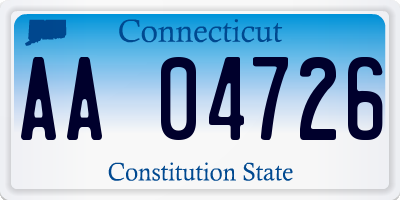 CT license plate AA04726