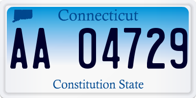 CT license plate AA04729