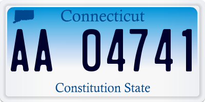 CT license plate AA04741