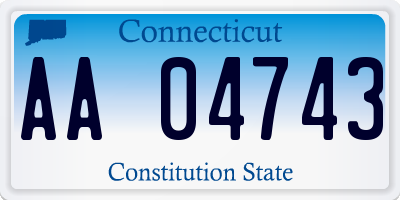 CT license plate AA04743