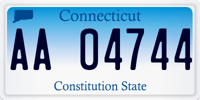 CT license plate AA04744
