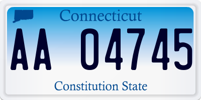 CT license plate AA04745