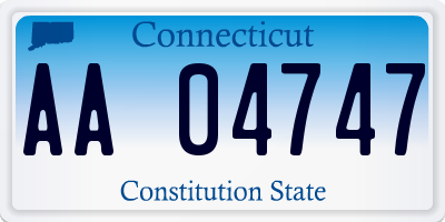 CT license plate AA04747