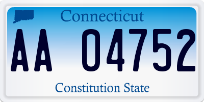 CT license plate AA04752