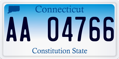 CT license plate AA04766