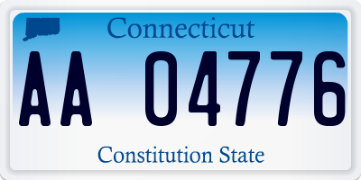 CT license plate AA04776